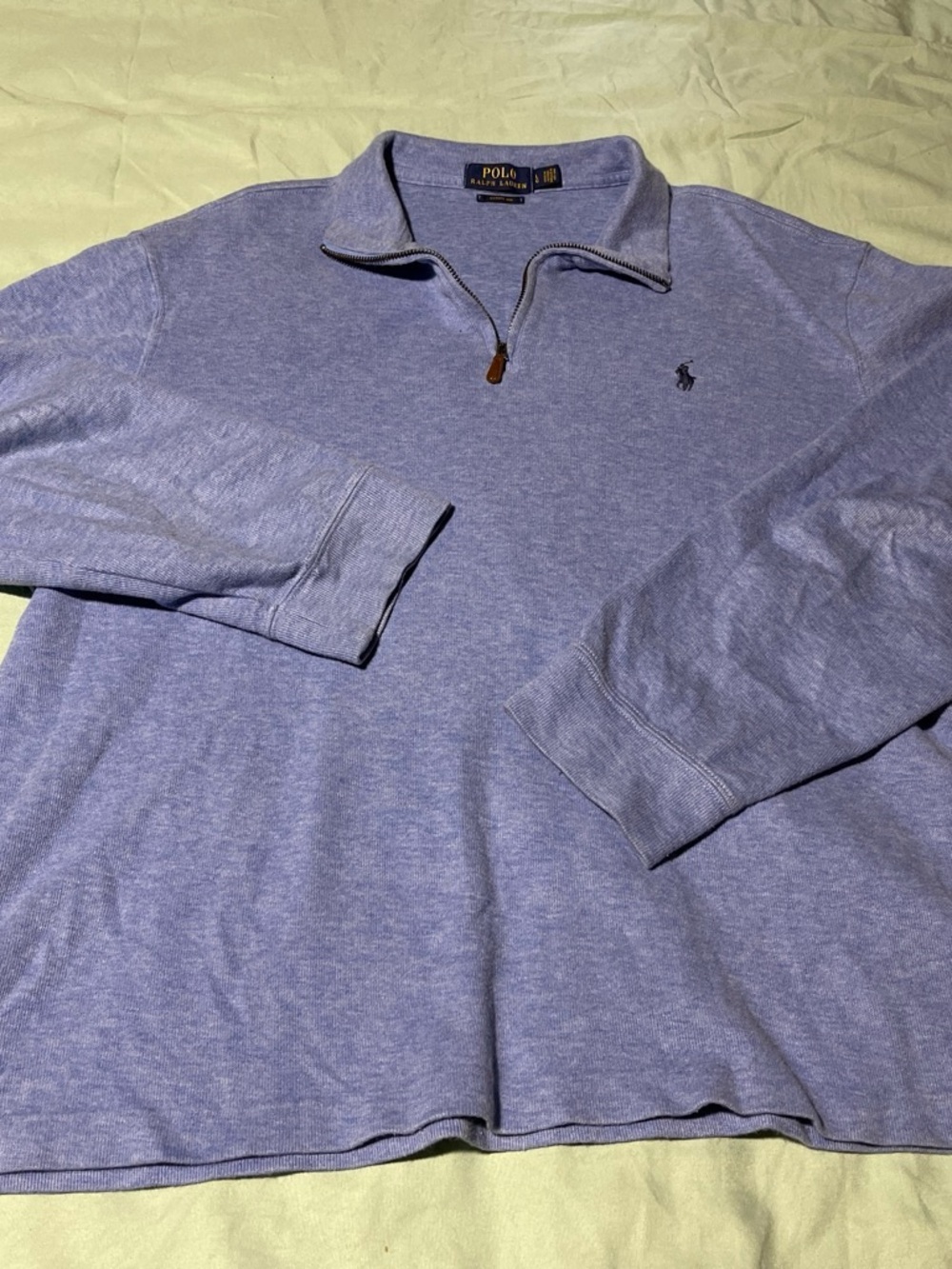 Ralph Lauren Men’s Lavender Quarter-Zip Sweatshirt
